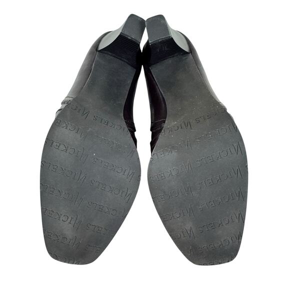 Nickels Park Brown Faux Leather Heeled Slip On Square Toe Booties Women's Size 9 - Picture 7 of 10